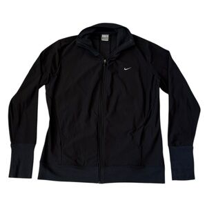Nike Fit Dry Full Zip Training Warm Up Gym Jacket Stretch Ribbing Pockets XL